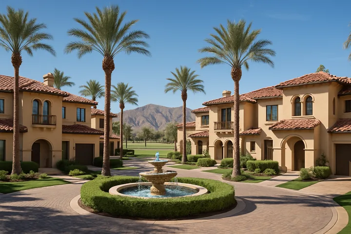 Illustrative Indian Wells resort-style condo community