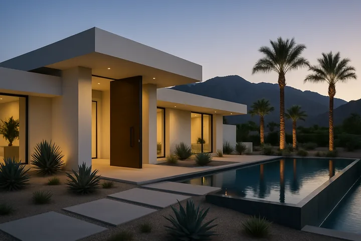Illustrative Rancho Mirage contemporary villa